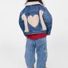 Baby & Småbarn Sherpa Heart Icon jeansjacka