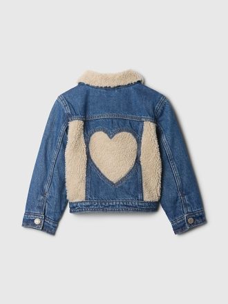 Baby & Småbarn Sherpa Heart Icon jeansjacka