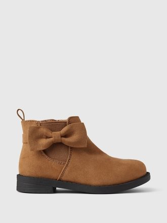 Baby & Småbarn Vegan Mocka Bow Ankel Boots