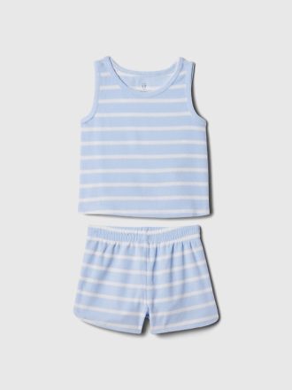 Baby & Småbarn återvunnen handduk Terry PJ Shorts Set