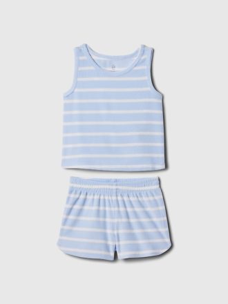 Baby & Småbarn återvunnen handduk Terry PJ Shorts Set