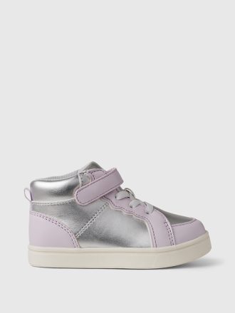 Baby & Småbarnssneakers i metall med hög topp