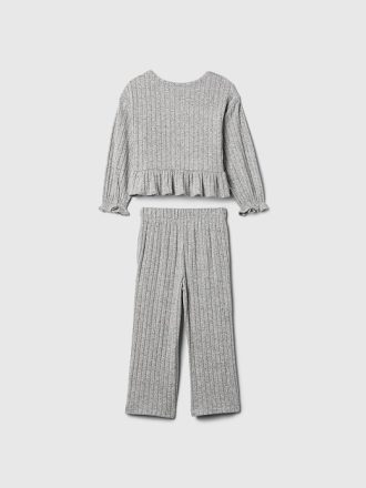 Baby & Softspun Ruffle Rib Outfit Set för småbarn