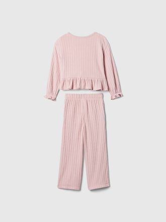 Baby & Softspun Ruffle Rib Outfit Set för småbarn