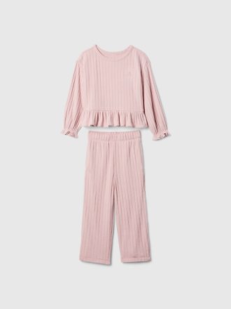 Baby & Softspun Ruffle Rib Outfit Set för småbarn