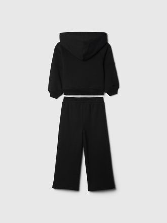 Baby & Sweatset med luvtröja med halv dragkedja för småbarn