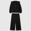 Baby & Sweatset med luvtröja med halv dragkedja för småbarn