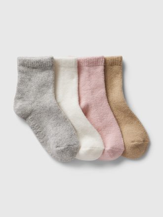 Baby & Toddler CashSoft Quarter Crew strumpor (4-pack)