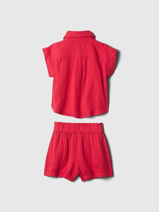 Baby & Toddler Crinkle Gauze Tvådelad Outfit Set Baby & Toddler Crinkle Gauze Tvådelad Outfit Set