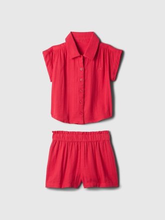 Baby & Toddler Crinkle Gauze Tvådelad Outfit Set