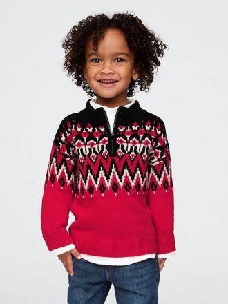Baby & Toddler Fair Isle Tröja med halv dragkedja