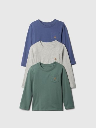 Baby & Toddler Mix & Matcha T-shirts med fickor (3-pack)