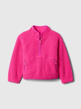 Baby & Toddler Sherpa Pullover med halv dragkedja