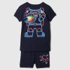 Baby & Kort PJ-set av ekologisk bomull för småbarn Baby & Kort PJ-set av ekologisk bomull för småbarn
