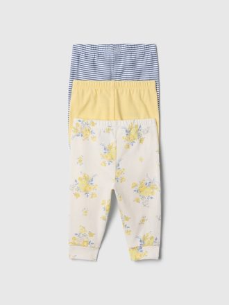 Baby ekologisk bomull First Favorites Pull-On byxor (3-pack)