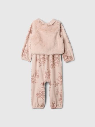 Baby fuskpälsväst Outfit Set