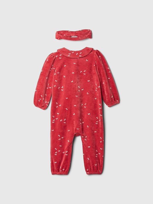 Baby velour rosett One-Piece Baby velour rosett One-Piece