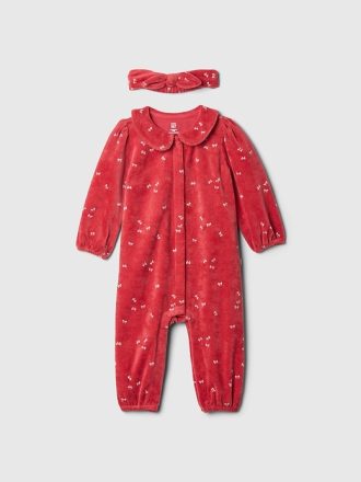 Baby velour rosett One-Piece