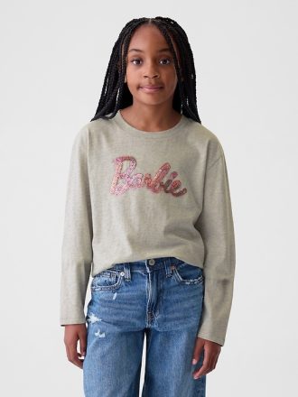 Barbie T-shirt med paljetter i ekologisk bomull för barn