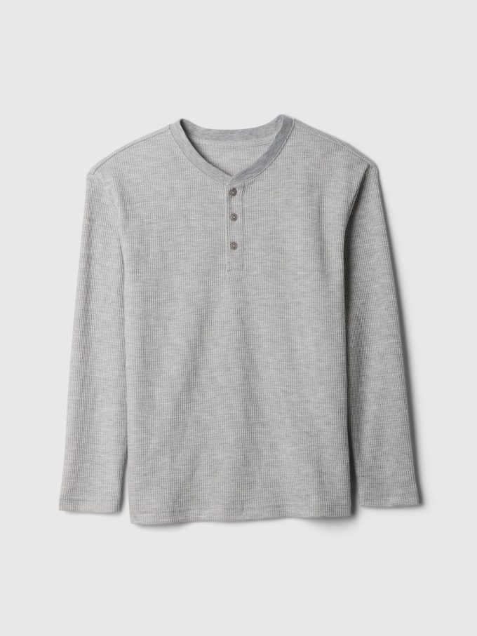 Barn Återvunnen Waffle Henley Undershirt