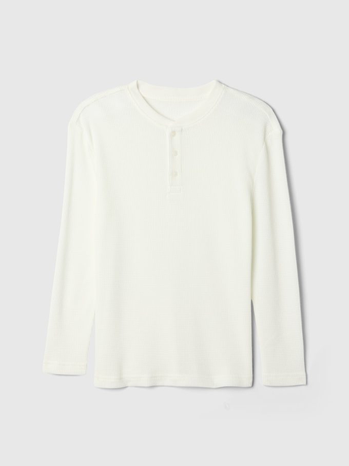 Barn Återvunnen Waffle Henley Undershirt
