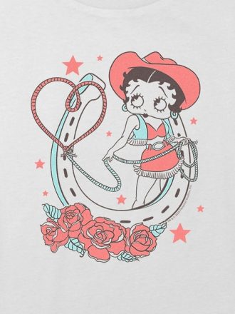 Barn Betty Boop Cowgirl grafisk Boxy Crop T-shirt