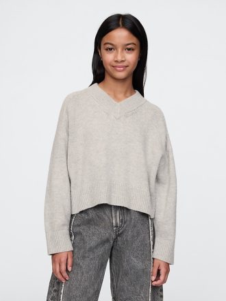 Barn CashSoft tröja med V-ringad oversize