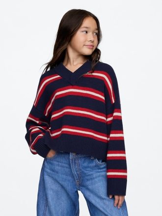 Barn CashSoft tröja med V-ringad oversize
