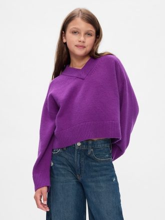 Barn CashSoft tröja med V-ringad oversize