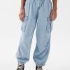 Barn Denim Cargo Fallskärmsbyxor