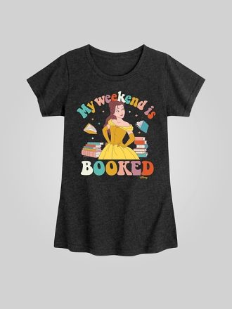 Barn Disney Princess Min helg är bokad Belle Fitted Grafisk T-shirt med kort ärm