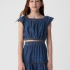 Barn Flutter Denim Topp