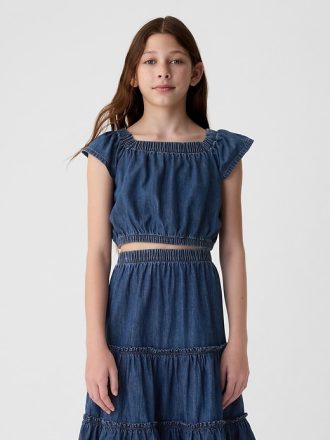 Barn Flutter Denim Topp