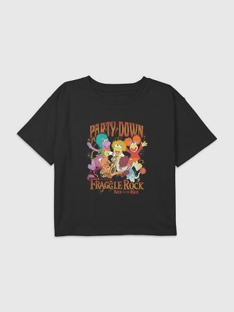 Barn Fraggle Rock Party Down Grafisk Boxy Crop T-shirt