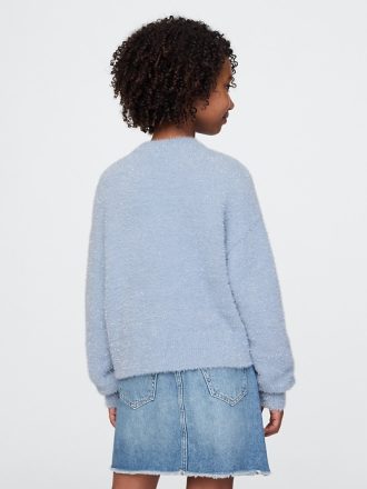 Barn Fuzzy Metallic Crewneck tröja