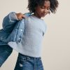 Barn Fuzzy Metallic Crewneck tröja
