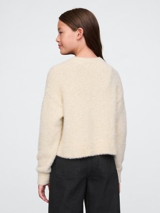 Barn Fuzzy Metallic Crewneck tröja