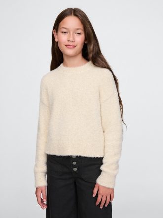 Barn Fuzzy Metallic Crewneck tröja
