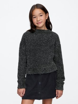 Barn Fuzzy Metallic Crewneck tröja