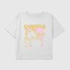 Barn Garfield Retro Flower Power Grafisk Boxy Crop Tee