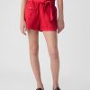 Barn High Rise Paperbag Jeansshorts