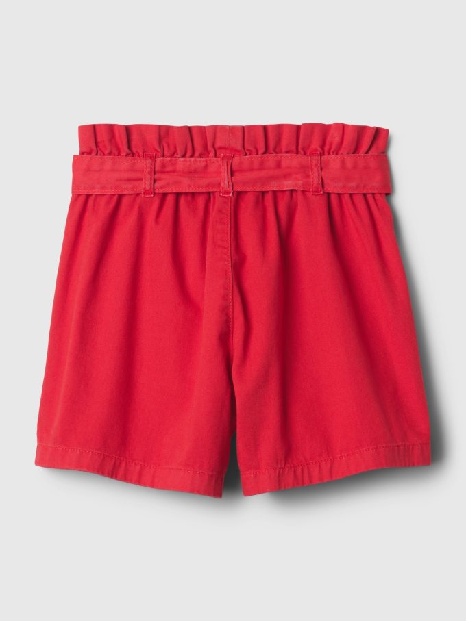 Barn High Rise Paperbag Jeansshorts