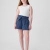 Barn High Rise Paperbag Jeansshorts