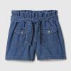 Barn High Rise Paperbag Jeansshorts