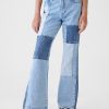 Barn High Rise Patchwork 70-tal Flare Jeans