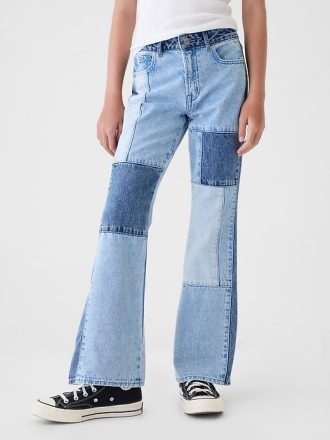 Barn High Rise Patchwork 70-tal Flare Jeans
