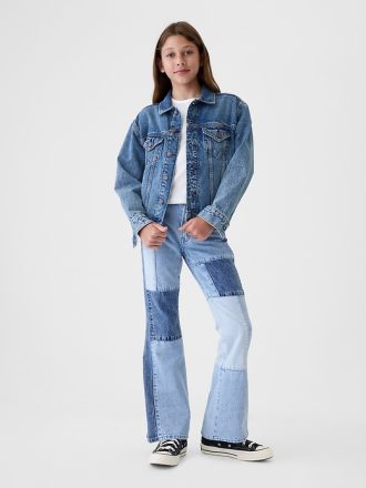 Barn High Rise Patchwork 70-tal Flare Jeans