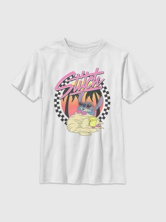 Barn Lilo och Stitch Sunset Beach grafisk t-shirt