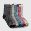 Barn Marled Rib Crew Socks (7-pack)