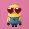 Barn Minions Heart Solglasögon Boxy Crop Tee